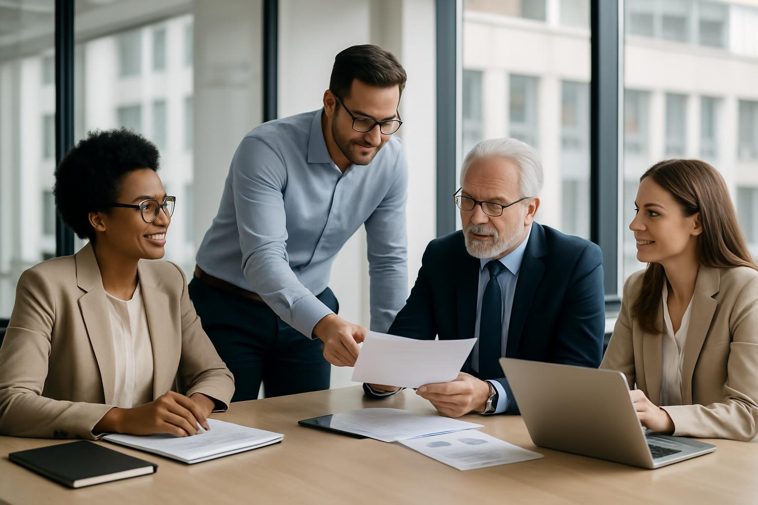 Professional business consulting team collaboration